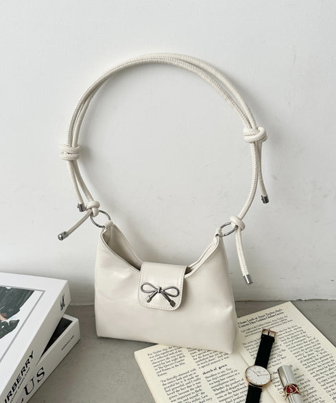 リボンモチーフワンハンドルPUホーボーバッグ | CL1246027 | アイボリー
