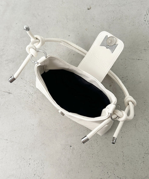 リボンモチーフワンハンドルPUホーボーバッグ | CL1246027 | アイボリー