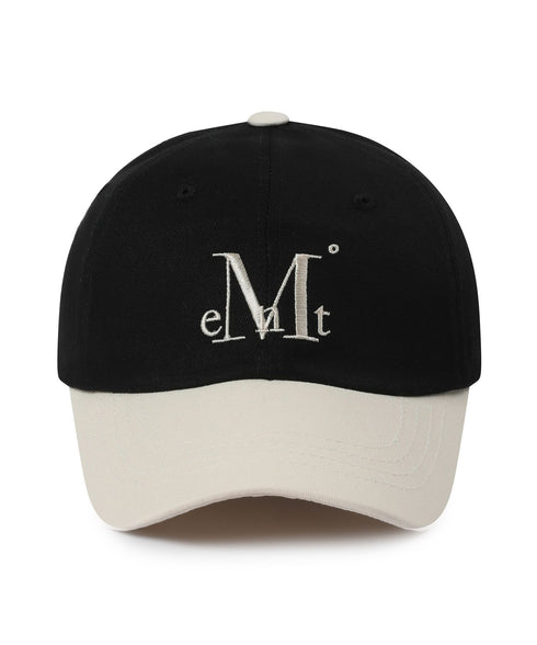 MUCENT(ムセント)/シグネチャー ロゴ ベースボール キャップ サイズ調整可能/SIGNATURE BALL CAP | AT5244039 | ブラック×ホワイト