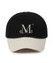 MUCENT(ムセント)/シグネチャー ロゴ ベースボール キャップ サイズ調整可能/SIGNATURE BALL CAP | AT5244039 | ブラック×ホワイト