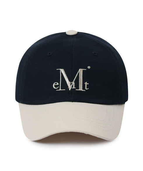 MUCENT(ムセント)/シグネチャー ロゴ ベースボール キャップ サイズ調整可能/SIGNATURE BALL CAP | AT5244039 | ネイビー×ホワイト