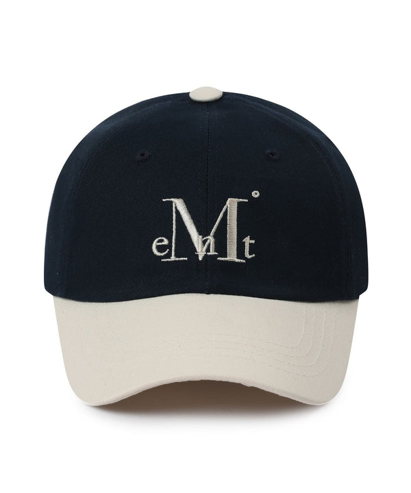 MUCENT(ムセント)/シグネチャー ロゴ ベースボール キャップ サイズ調整可能/SIGNATURE BALL CAP | AT5244039 | ネイビー×ホワイト