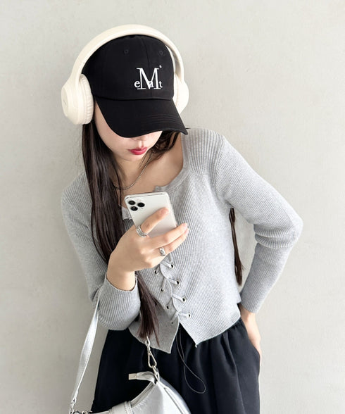 MUCENT(ムセント)/シグネチャー ロゴ ベースボール キャップ サイズ調整可能/SIGNATURE BALL CAP | AT5244039 | ブラック