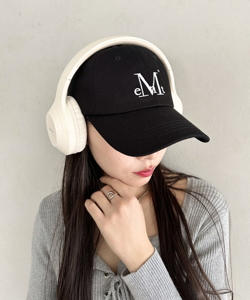 MUCENT(ムセント)/シグネチャー ロゴ ベースボール キャップ サイズ調整可能/SIGNATURE BALL CAP | AT5244039 | ブラック