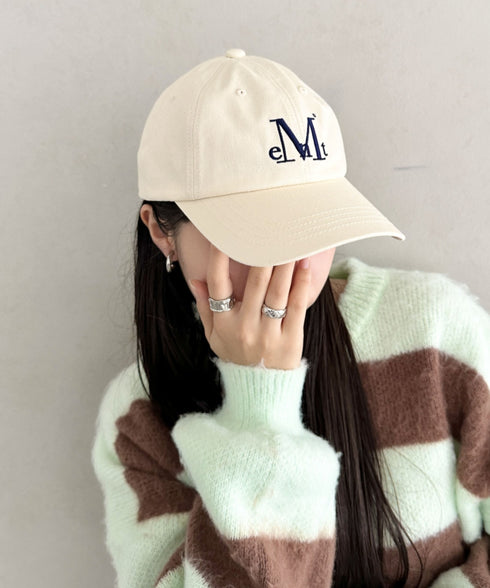 MUCENT(ムセント)/シグネチャー ロゴ ベースボール キャップ サイズ調整可能/SIGNATURE BALL CAP | AT5244039 | クリーム