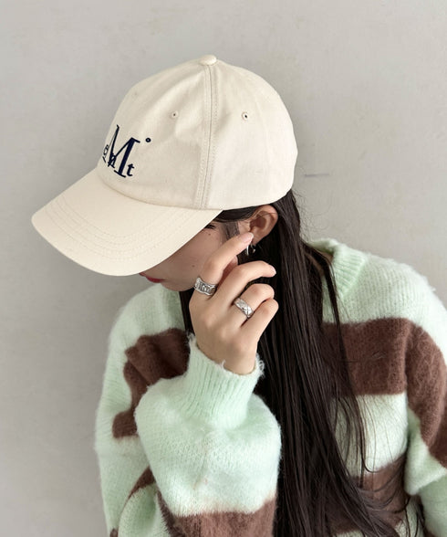 MUCENT(ムセント)/シグネチャー ロゴ ベースボール キャップ サイズ調整可能/SIGNATURE BALL CAP | AT5244039 | クリーム