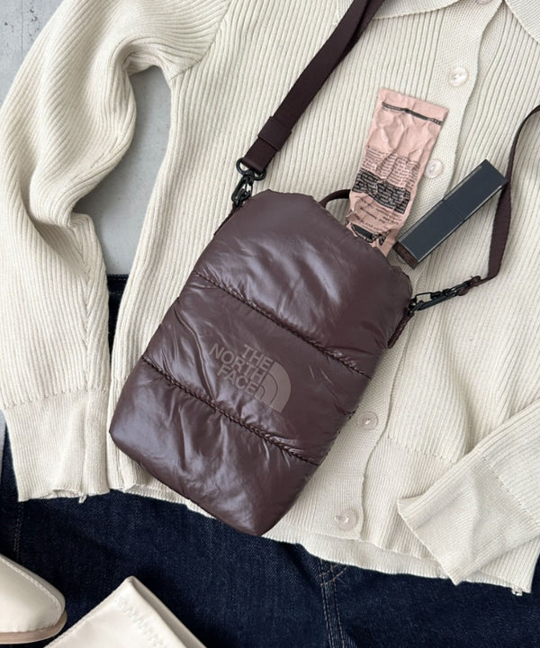 THE NORTH FACE(ザ・ノースフェイス)/2WAYキルティングクロスミニバッグ スマホショルダー ポーチ/PADDING CROSS BAG MINI | IM1244033 | ダークブラウン