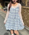 チェック柄フリルティアードチュニック | NU2255004 | ライトブルー