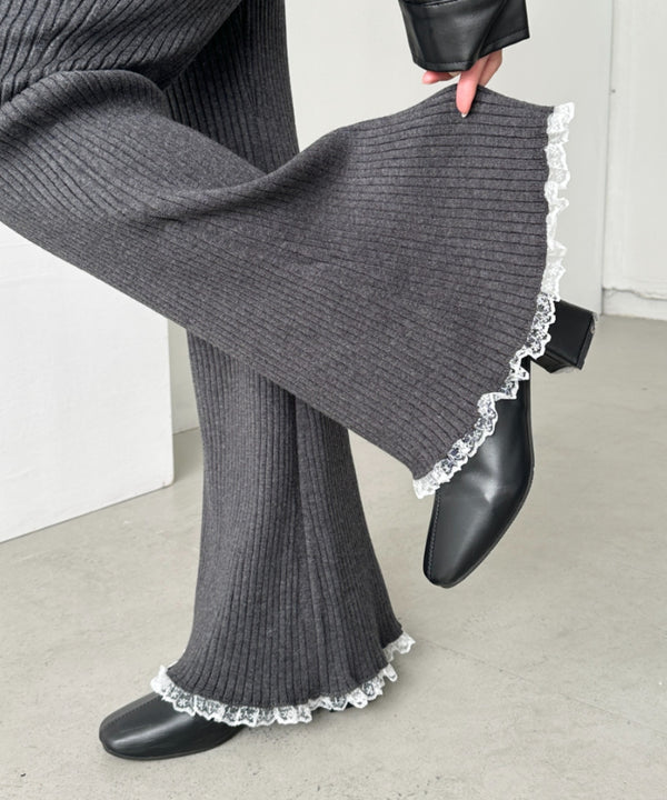 フリルレースリブニットパンツ | CL2244072 | グレー