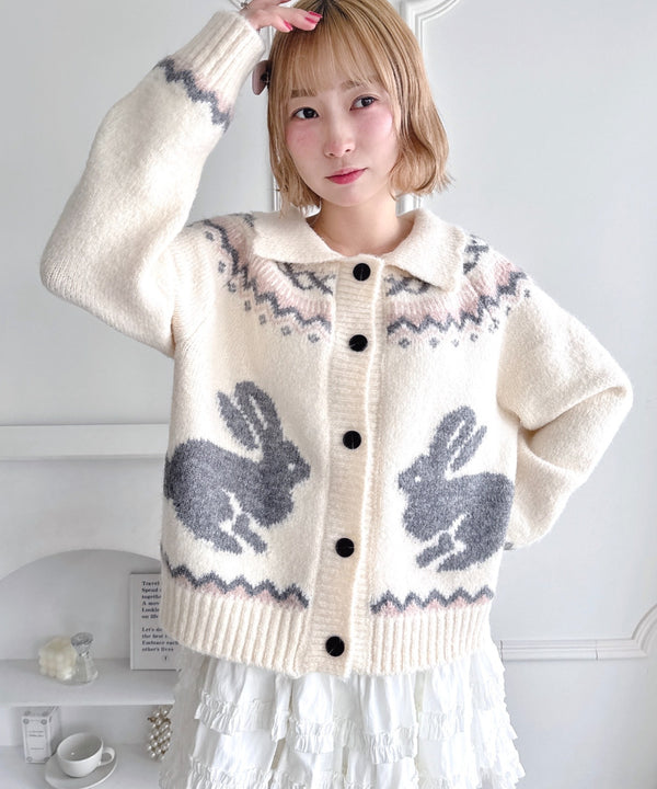ウサギカウチンニットカーディガン | LO2244163 | オフホワイト