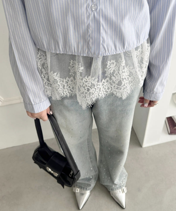 レーススカートレイヤーブラキャミソール | LO2255011 | ホワイト