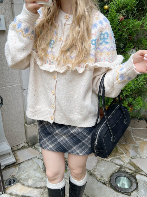 lovely ribbon frill cardigan | SL2243639 | アイボリー