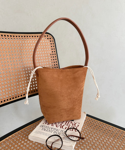 ワンハンドルフェイクスウェードバケツバッグ | MD1246049 | キャメル