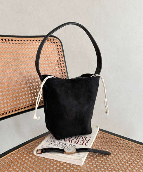 ワンハンドルフェイクスウェードバケツバッグ | MD1246049 | ブラック