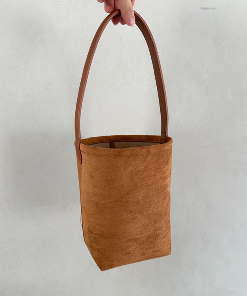 ワンハンドルフェイクスウェードバケツバッグ | MD1246049 | キャメル