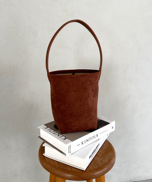 ワンハンドルフェイクスウェードバケツバッグ | MD1246049 | ブラウン