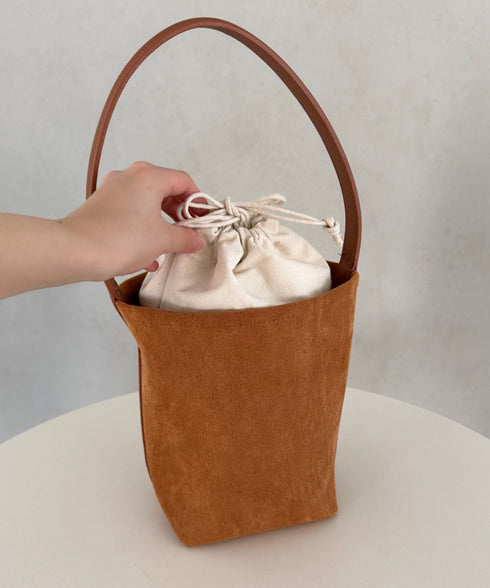 ワンハンドルフェイクスウェードバケツバッグ | MD1246049 | キャメル