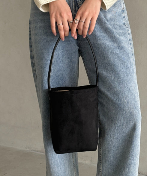 ワンハンドルフェイクスウェードバケツバッグ | MD1246049 | ブラック