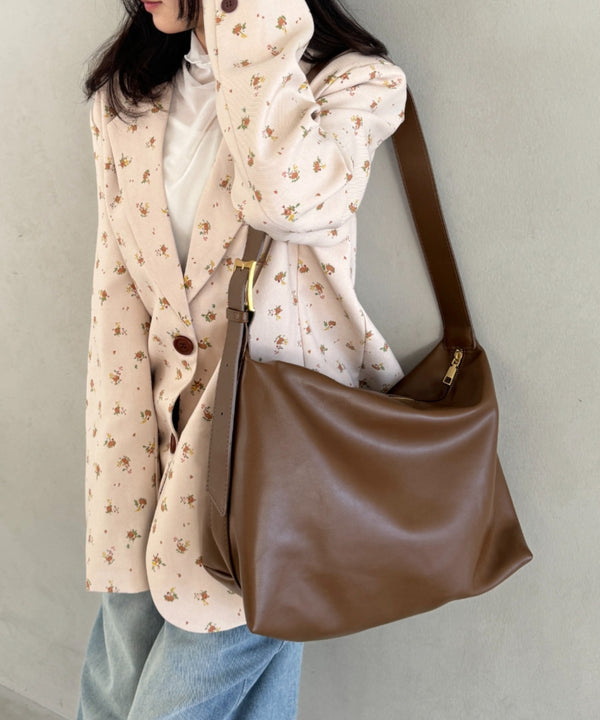 ワンハンドルPUショルダーバッグ | NU1255015 | ブラウン