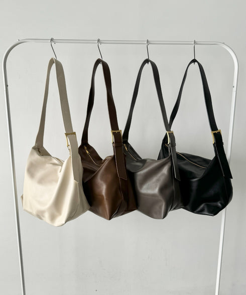 ワンハンドルPUショルダーバッグ | NU1255015 | アイボリー