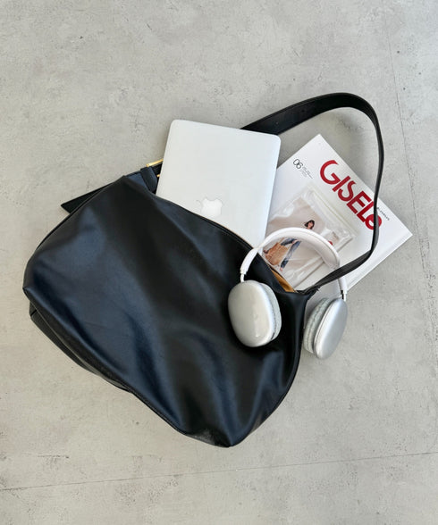 ワンハンドルPUショルダーバッグ | NU1255015 | ブラック