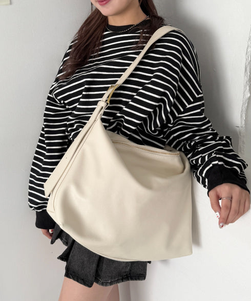 ワンハンドルPUショルダーバッグ | NU1255015 | アイボリー