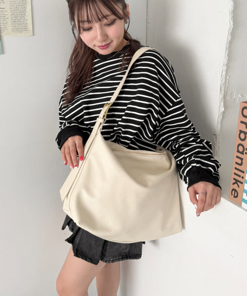 ワンハンドルPUショルダーバッグ | NU1255015 | アイボリー