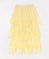 イレギュラーヘムボリュームフリルチュールスカート | NU2255022 | イエロー