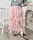 イレギュラーヘムボリュームフリルチュールスカート | NU2255022 | ライトピンク