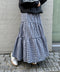 チェック柄ティアードスカート | NU2255023 | ブルー