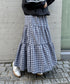 チェック柄ティアードスカート | NU2255023 | ブルー