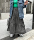 チェック柄ティアードスカート | NU2255023 | ブラック