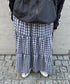 チェック柄ティアードスカート | NU2255023 | ブルー