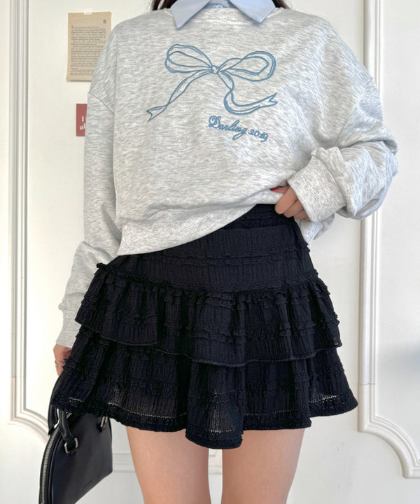 【5色展開】ホイップレースフリルミニスカパン | LO2255028 | ブラック