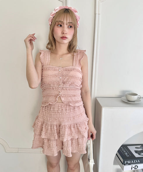 【5色展開】ホイップレースフリルミニスカパン | LO2255028 | ピンク