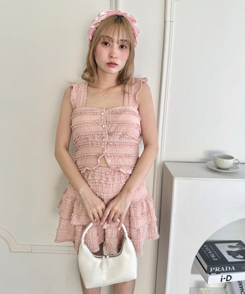 【5色展開】ホイップレースフリルミニスカパン | LO2255028 | ピンク