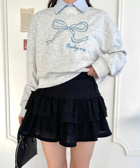 【5色展開】ホイップレースフリルミニスカパン | LO2255028 | ブラック