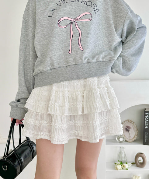 【5色展開】ホイップレースフリルミニスカパン | LO2255028 | ホワイト