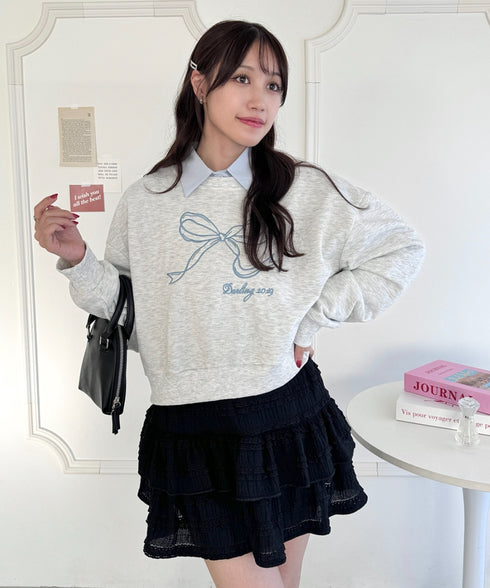 【5色展開】ホイップレースフリルミニスカパン | LO2255028 | ブラック