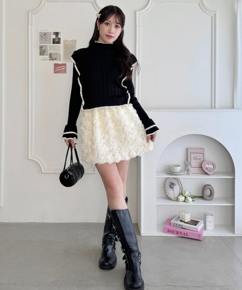 ローズチュールバルーンスカート | LO2255074 | アイボリー