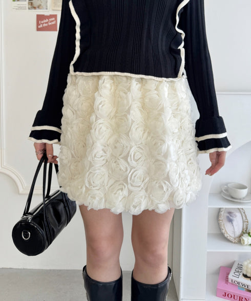 ローズチュールバルーンスカート | LO2255074 | アイボリー