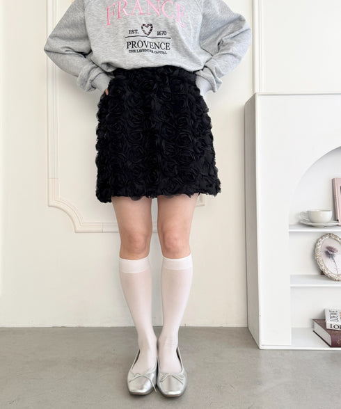 ローズチュールバルーンスカート | LO2255074 | ブラック