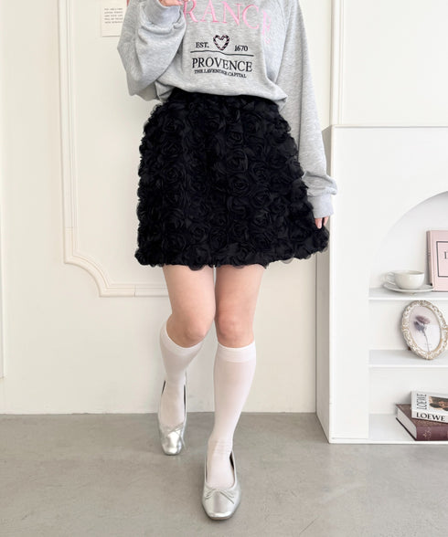 ローズチュールバルーンスカート | LO2255074 | ブラック