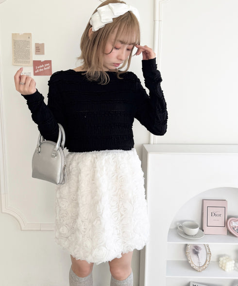 ローズチュールバルーンスカート | LO2255074 | ホワイト