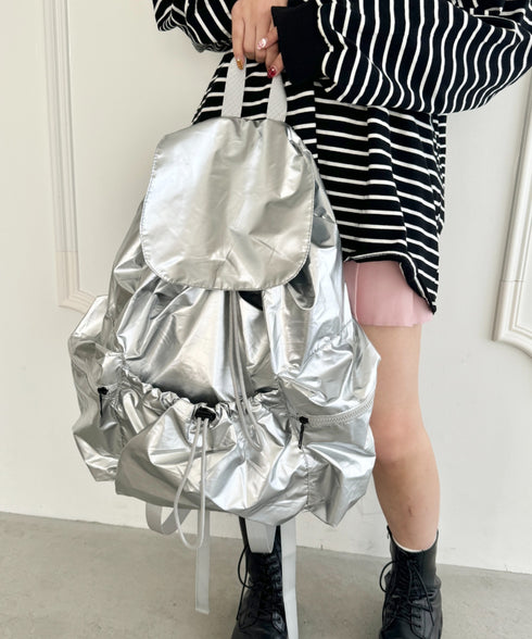 【大容量】ナイロンドロストリュック | NU1255048 | シルバー