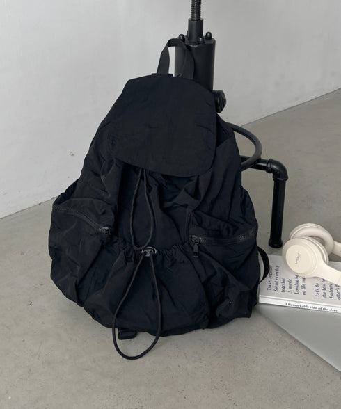 【大容量】ナイロンドロストリュック | NU1255048 | ブラック