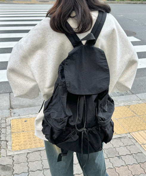 【大容量】ナイロンドロストリュック | NU1255048 | ブラック