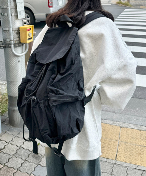 【大容量】ナイロンドロストリュック | NU1255048 | ブラック
