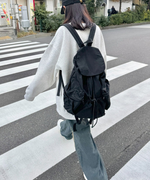 【大容量】ナイロンドロストリュック | NU1255048 | ブラック