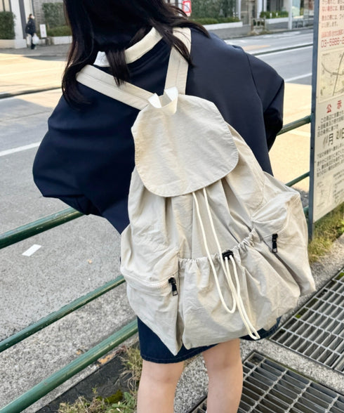 【大容量】ナイロンドロストリュック | NU1255048 | アイボリー